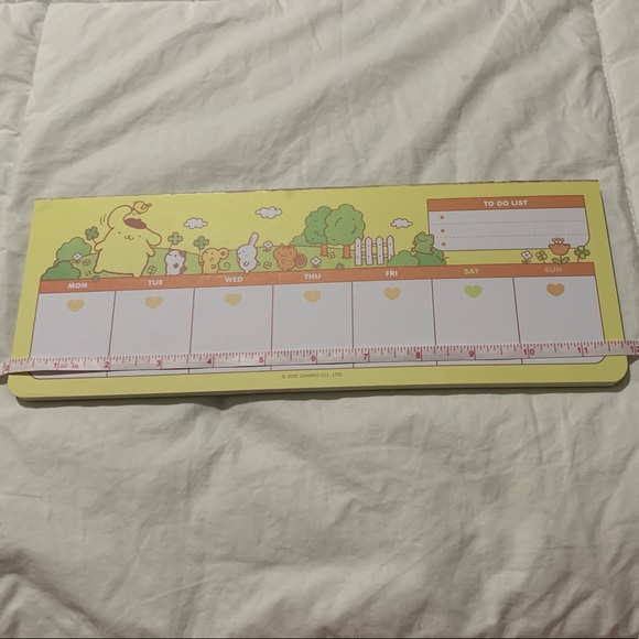 Yellow Pompompurin Sanrio Weekly Planner Pad - Picture 5 of 13